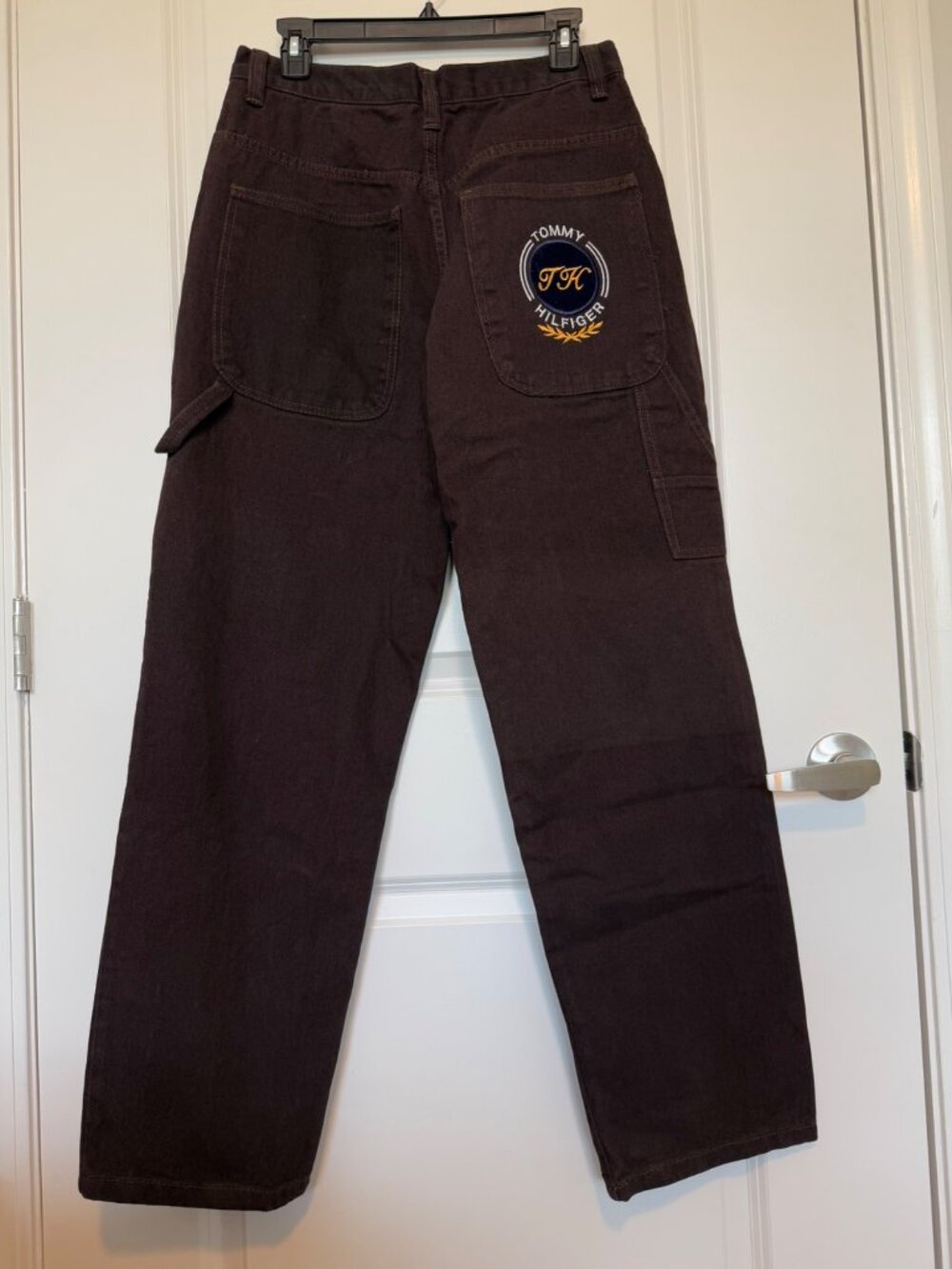 Vtg Tommy Hilfiger Brown Straight-Leg Jeans Mens Size 32 x 31 Carpenter Skater